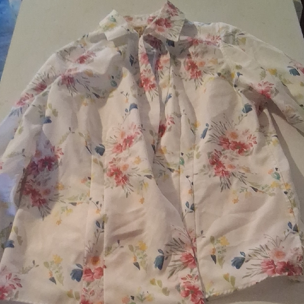 Investments Gold Label Non-Iron Floral Blouse XL - Picture 5 of 8